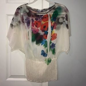 Floral see through top